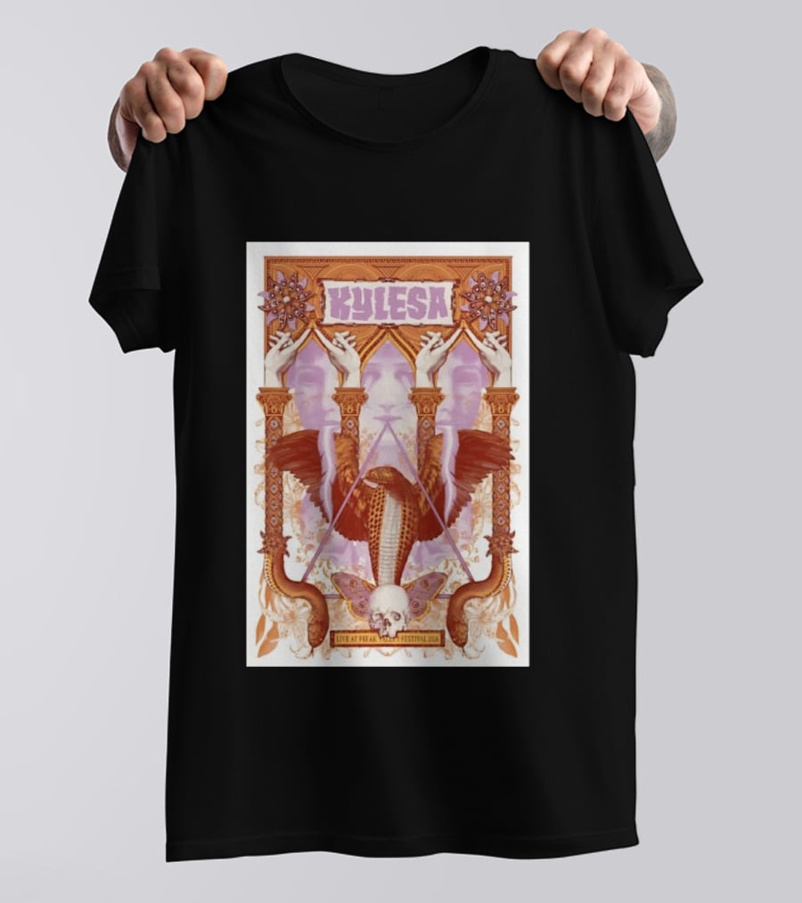Kylesa Live At Freak Valley Festival 2026 Ornate Serpent Winged Skull Occult T-Shirt