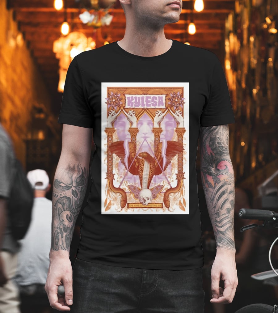 Kylesa Live At Freak Valley Festival 2026 Ornate Serpent Winged Skull Occult T-Shirt