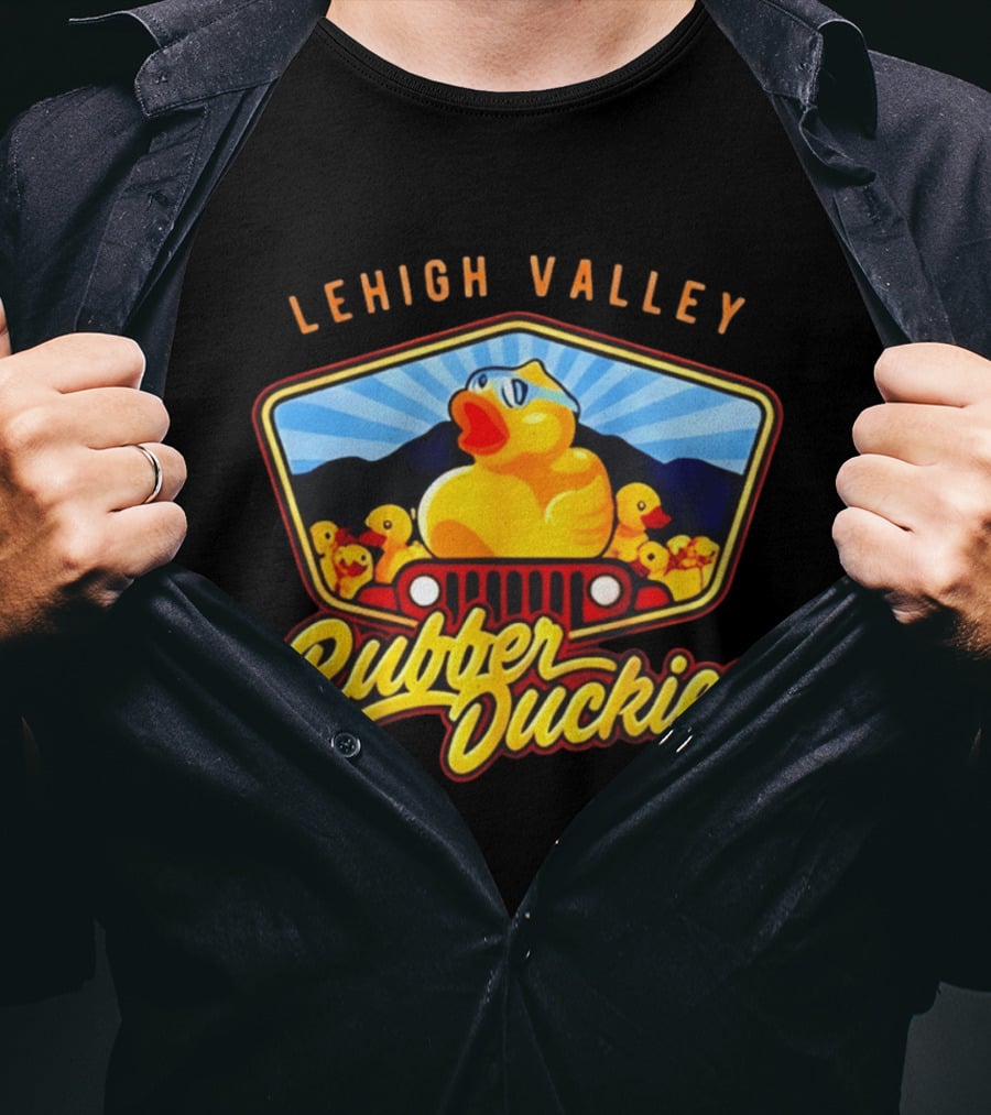 Lehigh Valley IronPigs Rubber Duckies Jeep T-Shirt