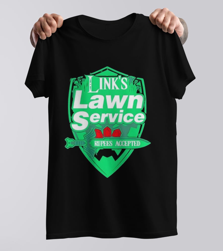 Link's Lawn Service Rupees Accepted The Legend Of Zelda Master Sword T-Shirt