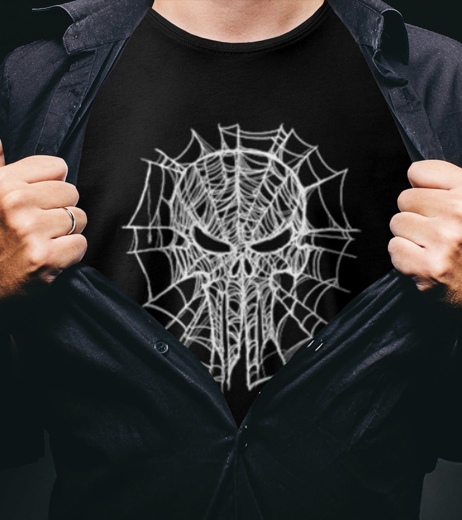 Punisher Spider Skull Web T-Shirt
