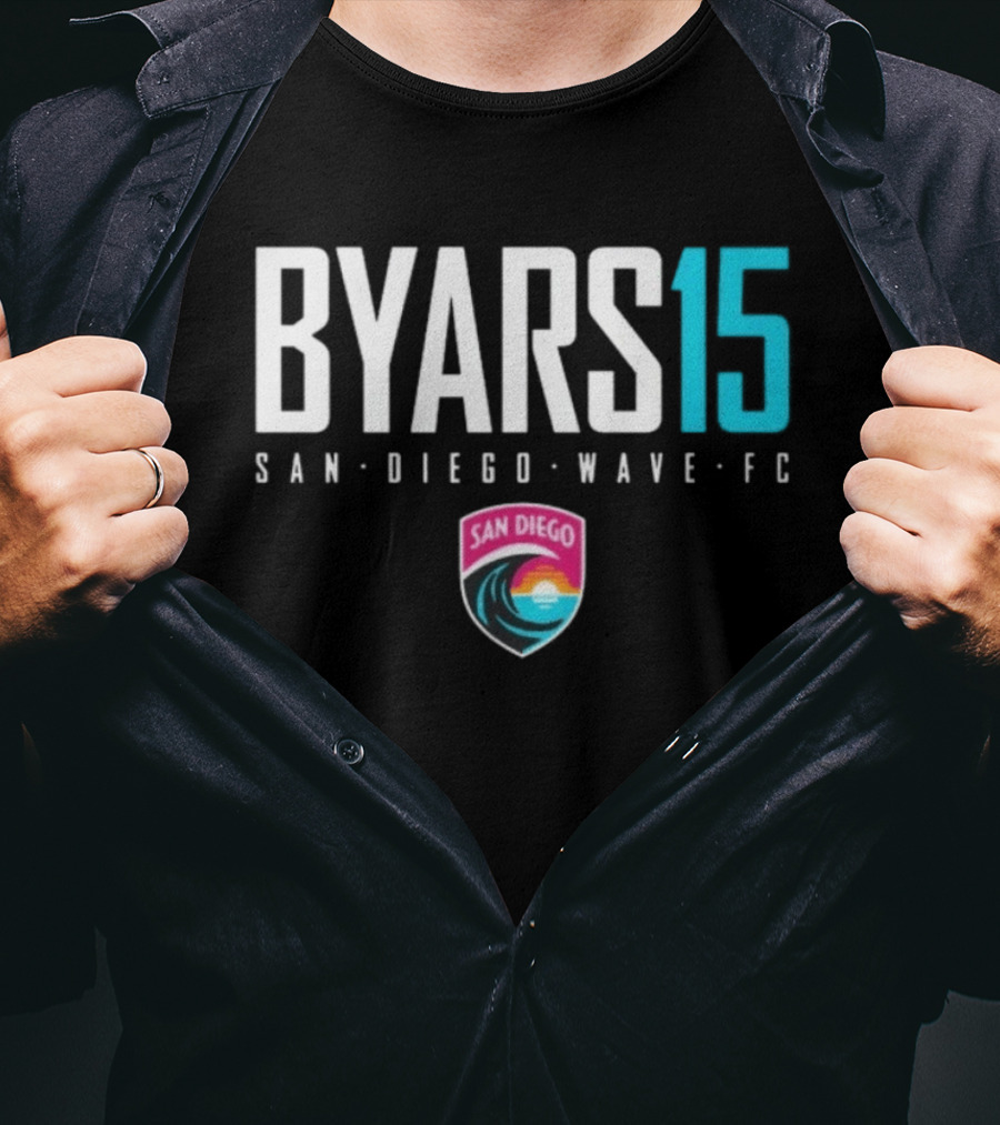 Byars 15 San Diego Wave FC National Women's Soccer League T-Shirt