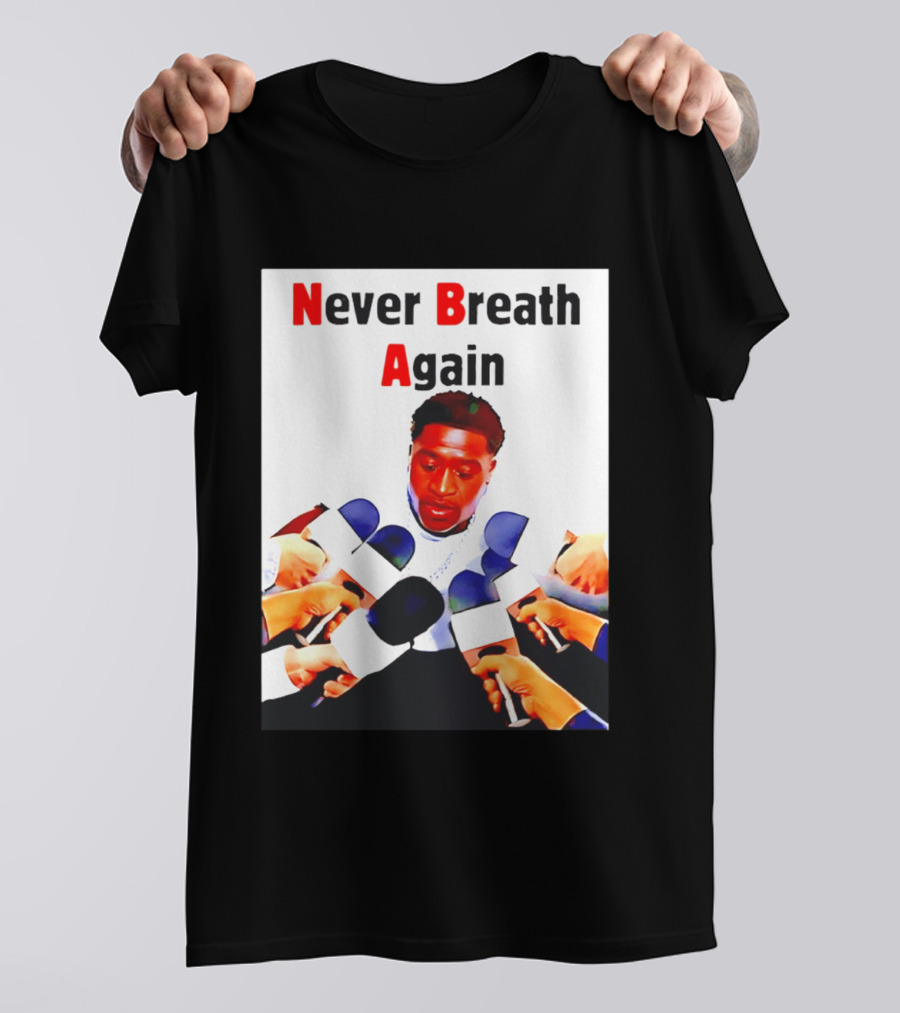 Never Breath Again George Floyd Microphones Press T-Shirt