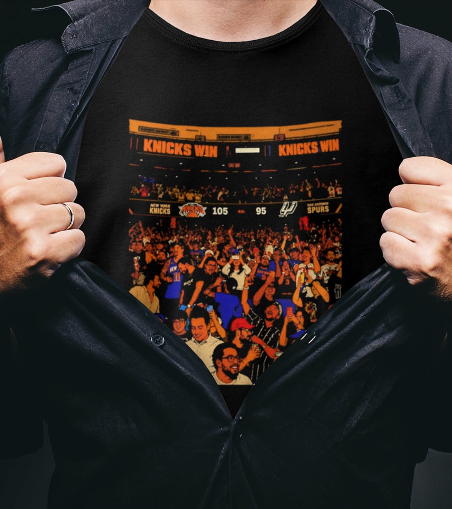 New York Knicks Win 105 95 One City One Team One Dream Energy T-Shirt