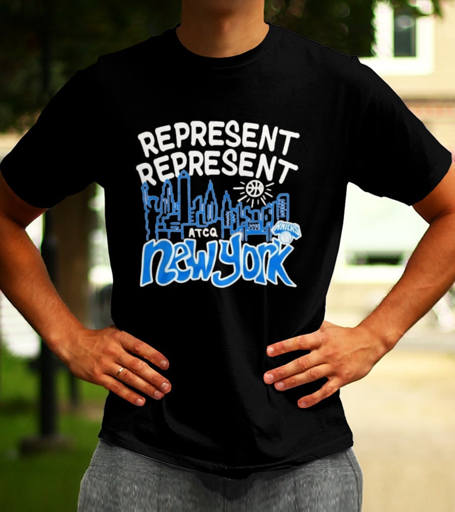 Represent Represent New York Knicks ATCQ NBA Basketball T-Shirt