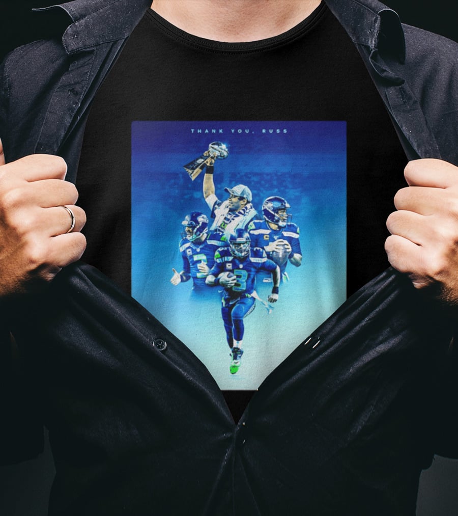 Thank You Russ Seattle Seahawks Russell Wilson Super Bowl 3 T-Shirt
