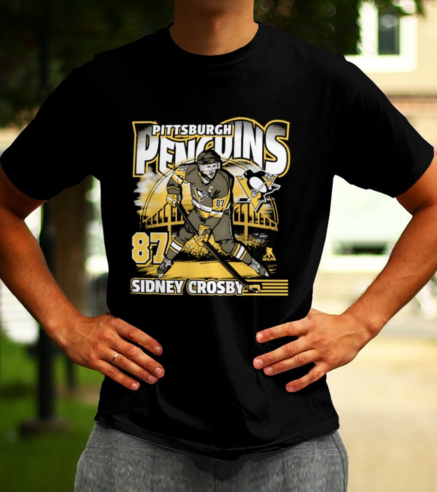 Sidney Crosby 87 Pittsburgh Penguins Player Bridge T-Shirt