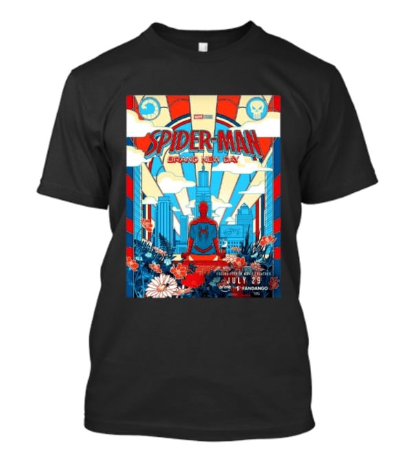 Spider Man Brand New Day Exclusive Movie Theaters July 29 Prime Fandango T-Shirt