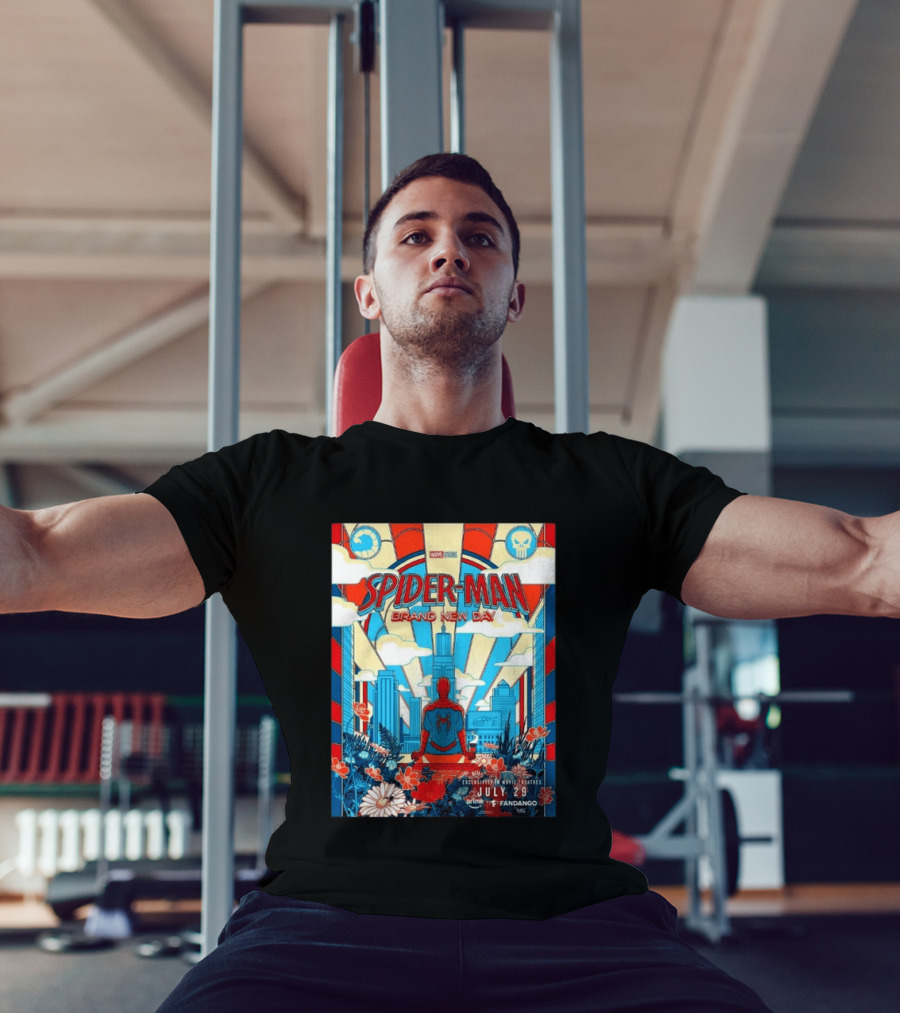 Spider Man Brand New Day Exclusive Movie Theaters July 29 Prime Fandango T-Shirt