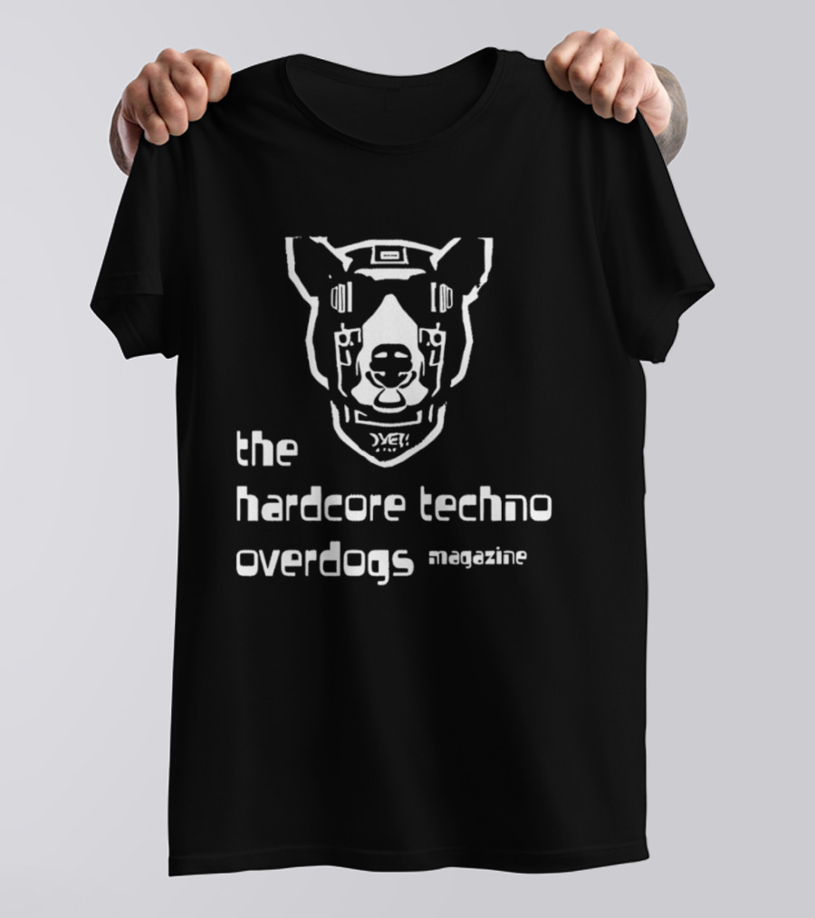 The Hardcore Techno Robot Dog Overdogs Magazine T-Shirt