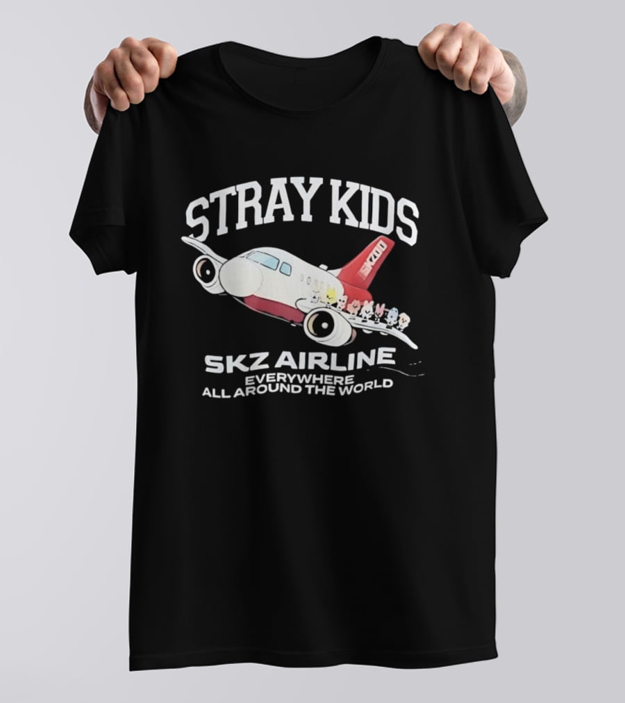 Stray Kids SKZ Airline Everywhere All Around The World T-Shirt