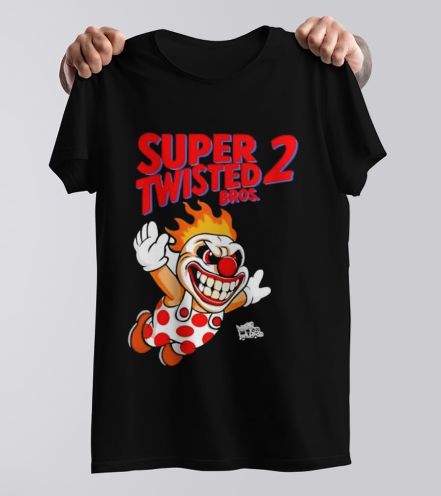 Super Twisted 2 Bros Sweet Tooth Twisted Metal Video Game Mashup T-Shirt