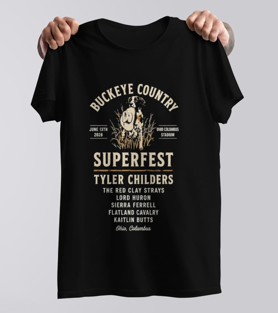 Buckeye Country Superfest 2026 Tyler Childers Live Columbus Ohio Stadium T-Shirt
