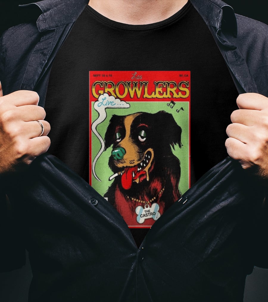 Los Growlers Live Sept 18 19 2026 San Francisco CA The Castro Theatre Dog T-Shirt