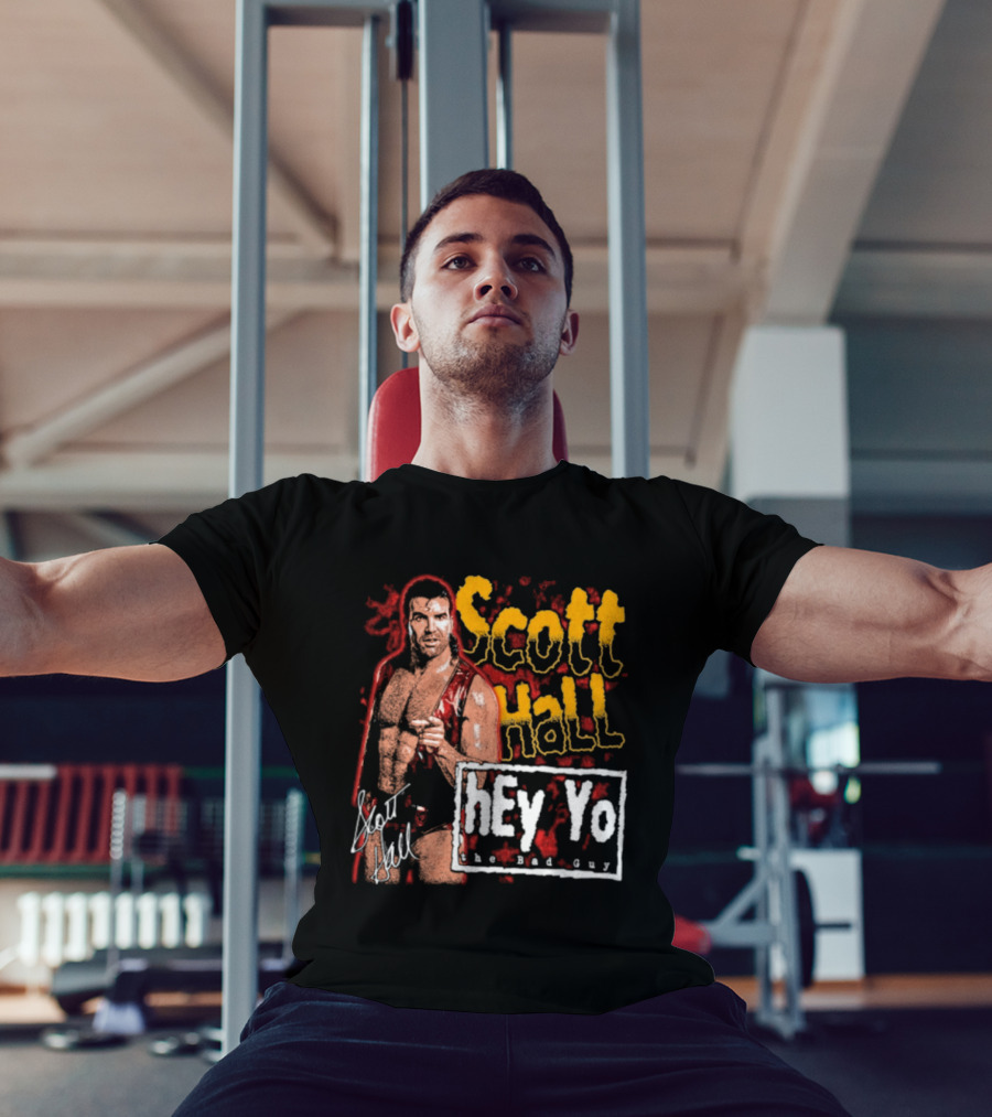 Scott Hall Hey Yo The Bad Guy Wrestling Legend WCW T-Shirt