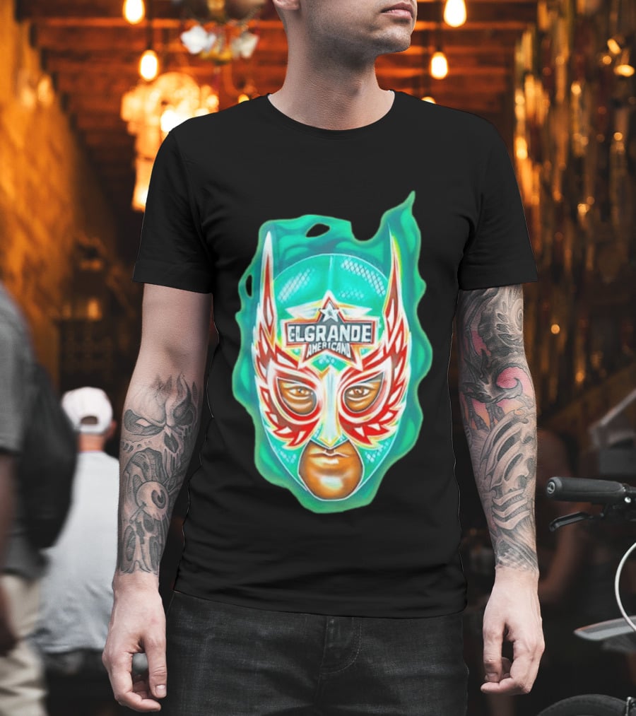 El Grande Americano Luchador Mask Art Bright T-Shirt