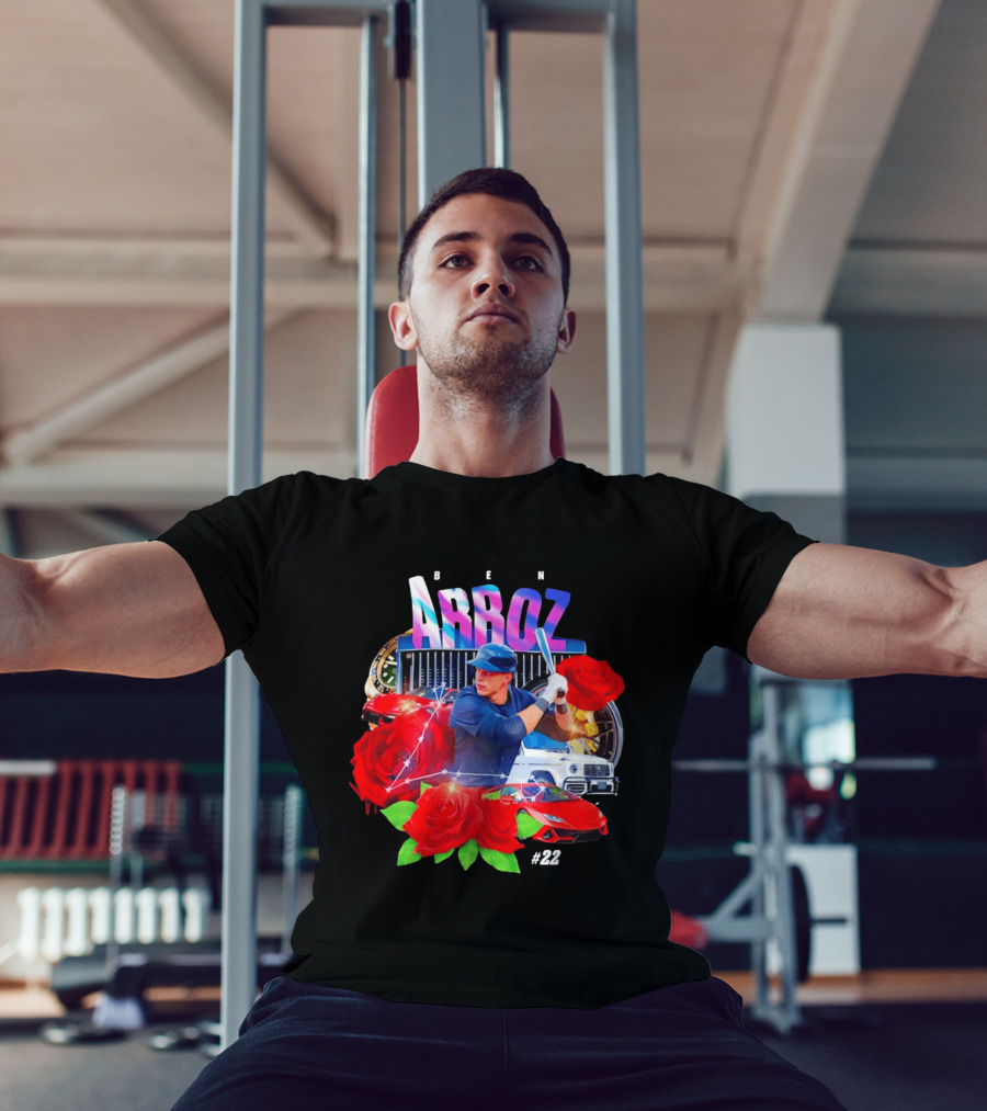 Ben Arroz Baseball Player Luxury Cars Roses #22 T-Shirt