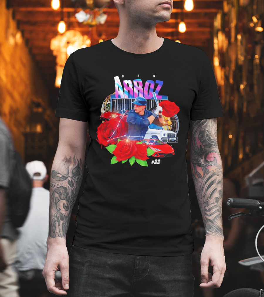 Ben Arroz Baseball Player Luxury Cars Roses #22 T-Shirt
