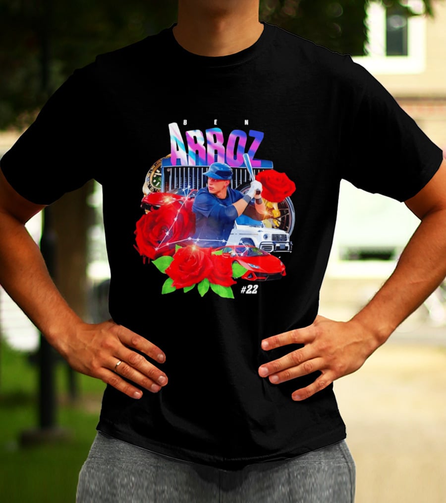 Ben Arroz Baseball Player Luxury Cars Roses #22 T-Shirt