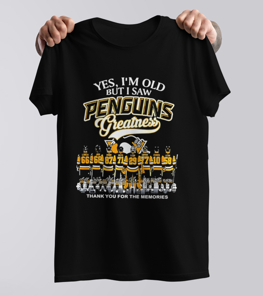 Yes I'm Old But I Saw Penguins Greatness Thank You For The Memories T-Shirt