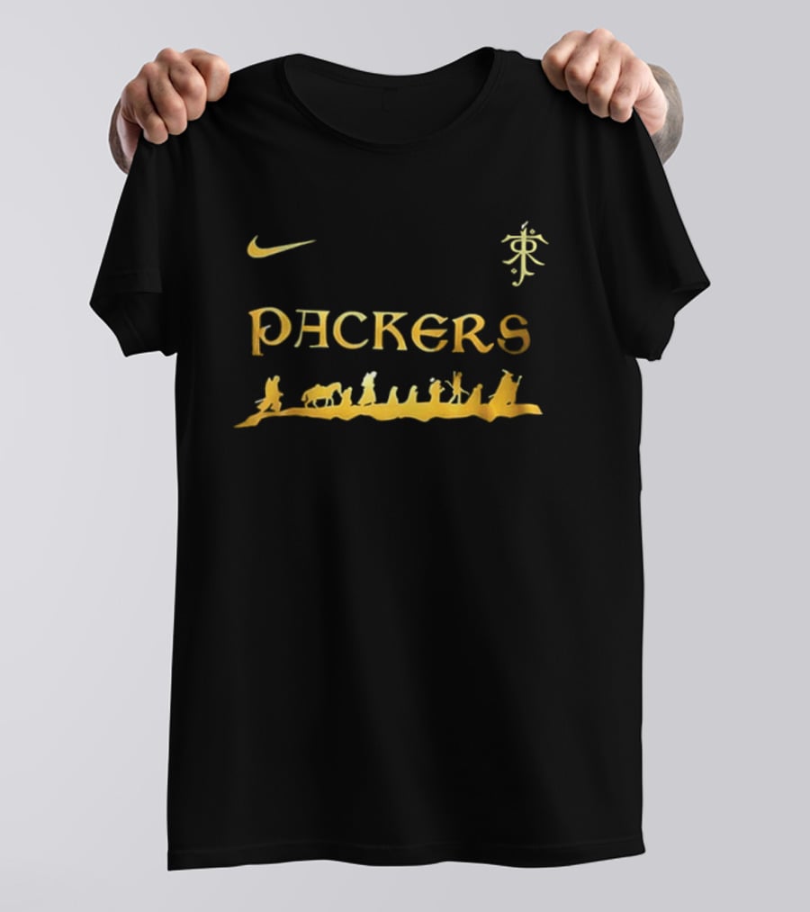 Nike Packers Fellowship Journey Football Lord Of The Rings Collaboration T-Shirt