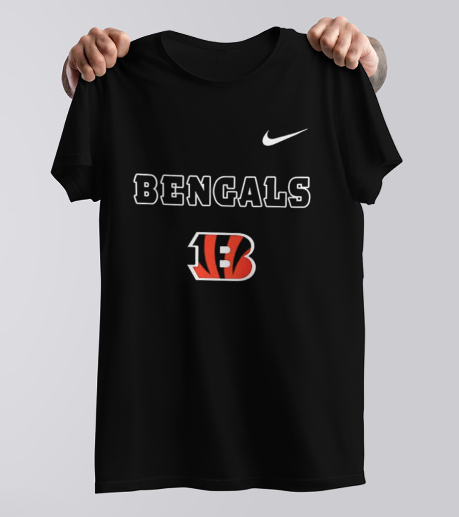 Bengals Skeleton Blue Colla American Proud Mechanic Cincinnati B Nike B T-Shirt