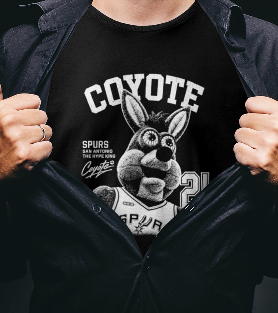 Coyote Spurs San Antonio NBA Basketball The Hype King 21 T-Shirt