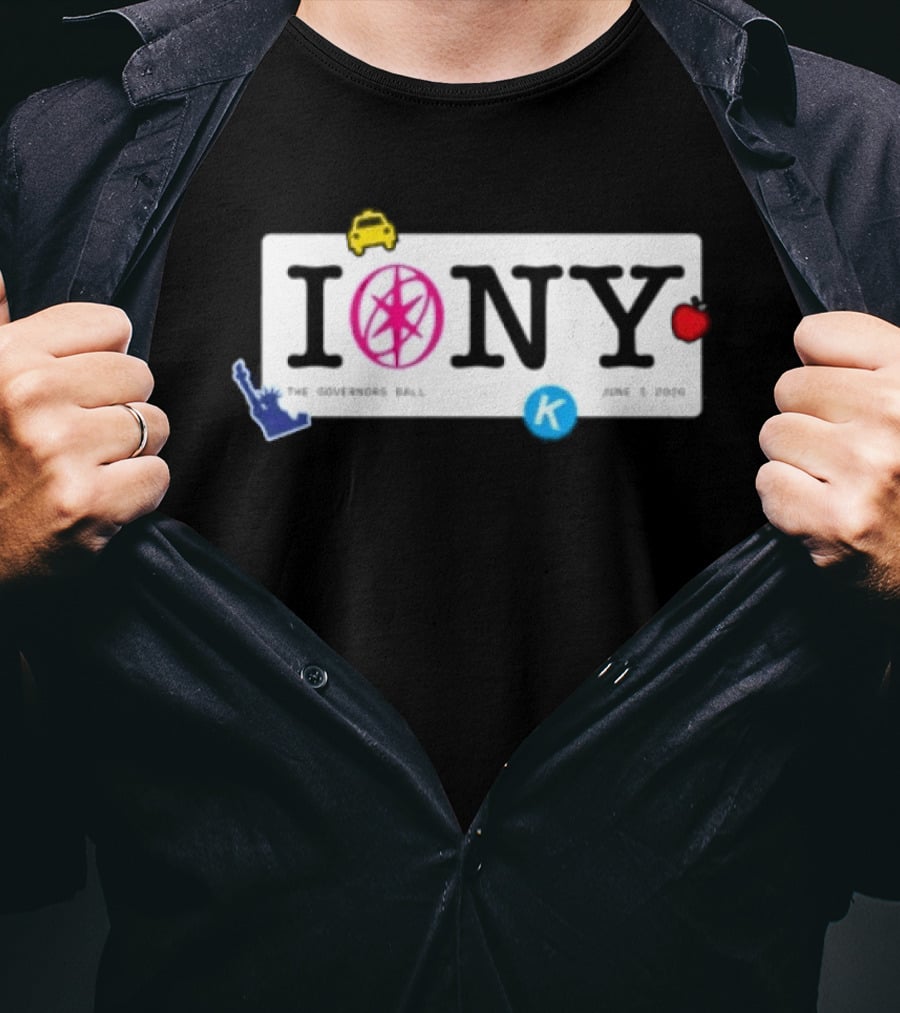 I Love NY The Governors Ball 2026 Statue Of Liberty Apple K T-Shirt