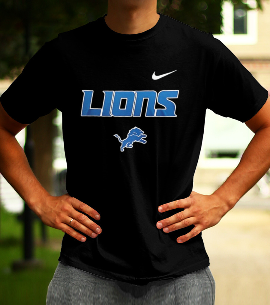 Detroit Lions Skeleton Blue Collar American Proud Mechanic Football Fan Gear T-Shirt