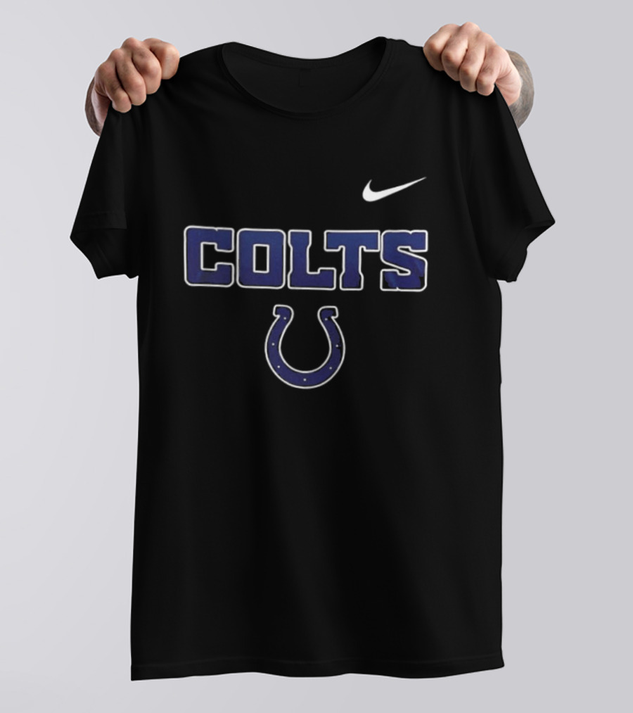 Indianapolis Colts Nike Skeleton Blue Colla American Proud Mechanic T-Shirt