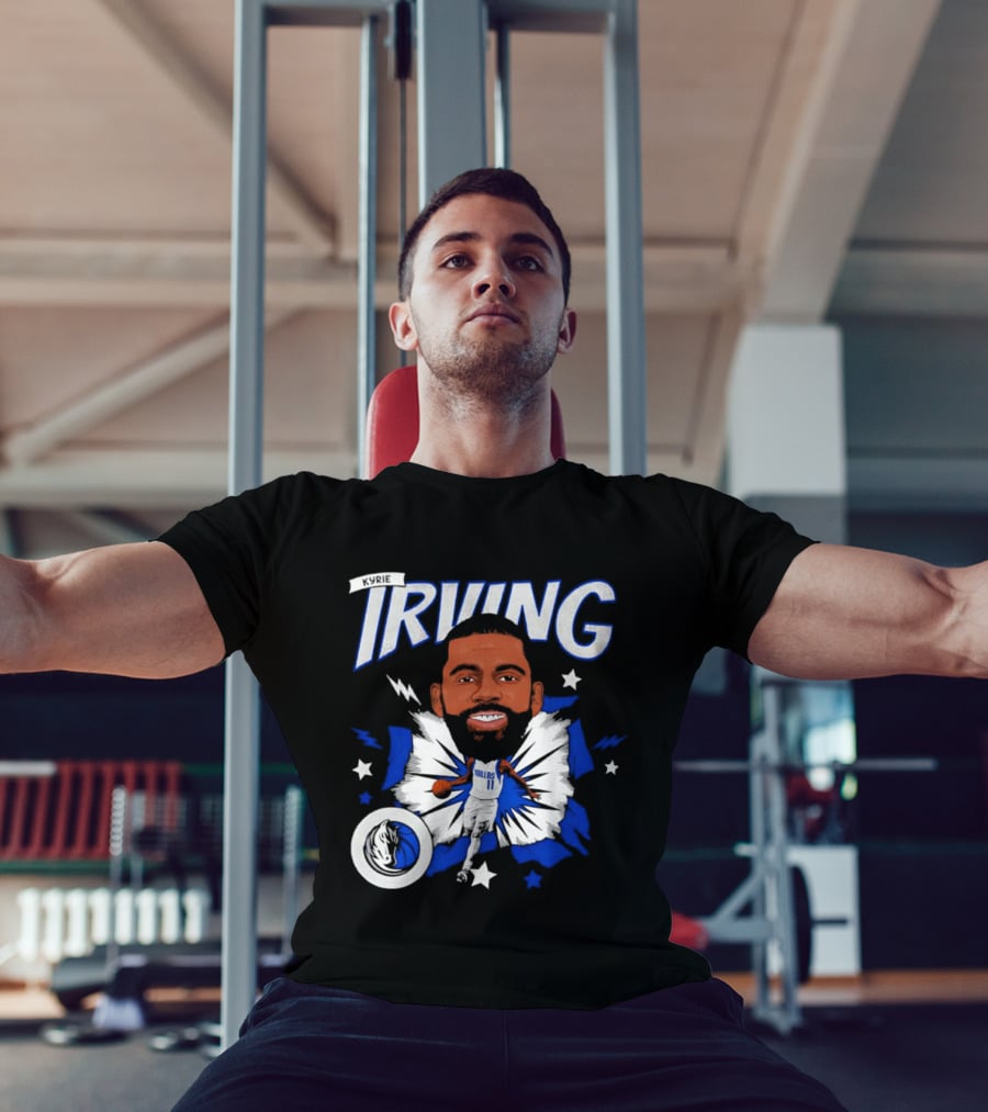 Kyrie Irving Dallas Mavericks NBA Number 11 Player Starburst T-Shirt