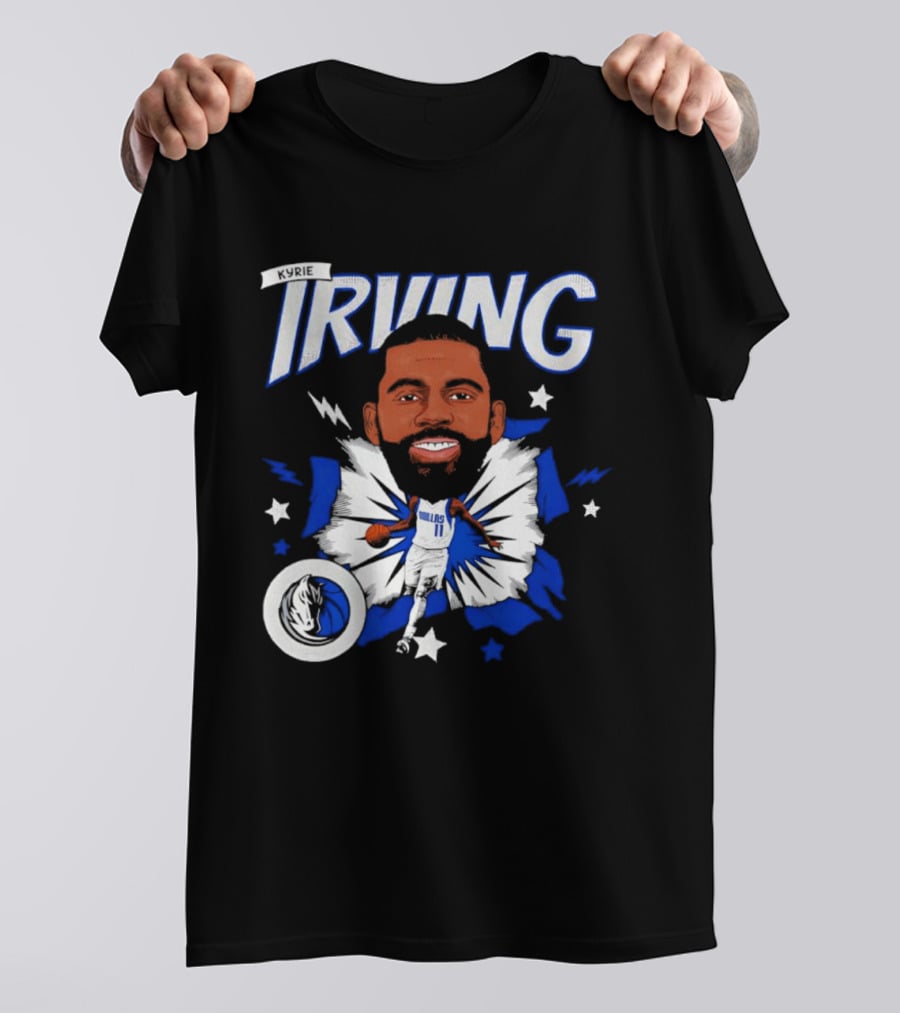 Kyrie Irving Dallas Mavericks NBA Number 11 Player Starburst T-Shirt