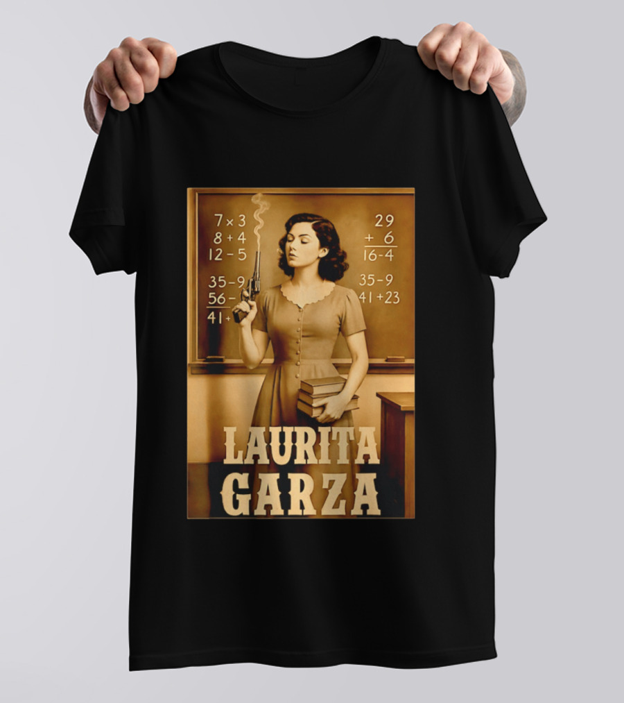 Laurita Garza Vintage Western Classroom Scene T-Shirt