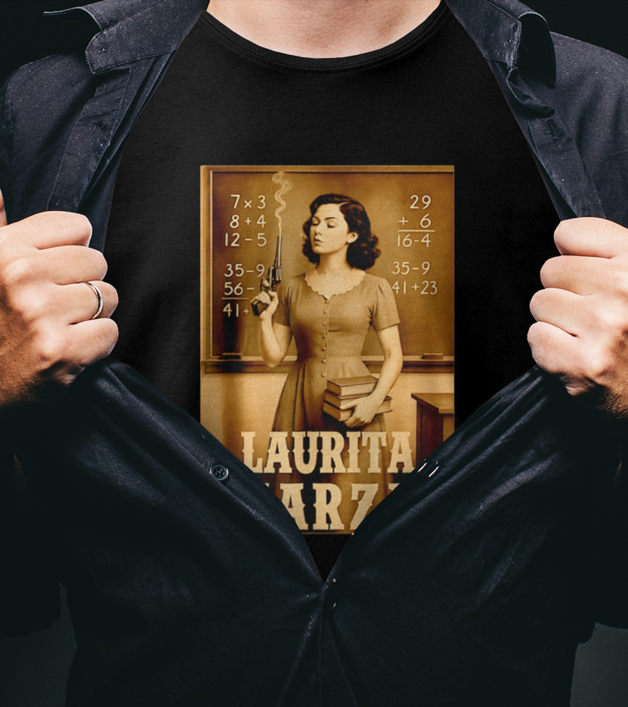 Laurita Garza Vintage Western Classroom Scene T-Shirt