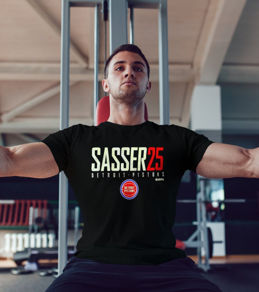 Sasser 25 Detroit Pistons NBA Basketball Marcus Sasser T-Shirt
