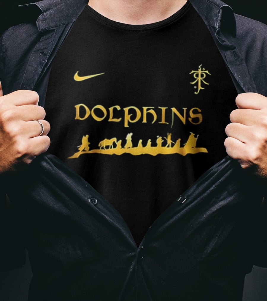 Nike Dolphins Miami X The Lord Of The Rings Two Sided T-Shirt