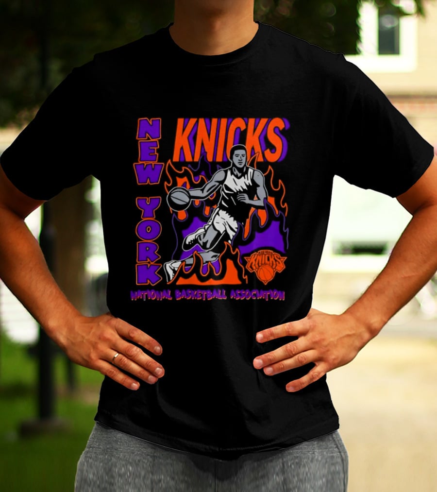 New York Knicks National Basketball Association Flame Player T-Shirt