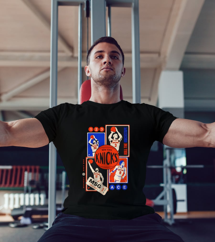 New York Knicks Roll The Knickstape MSG Ace 123 T-Shirt
