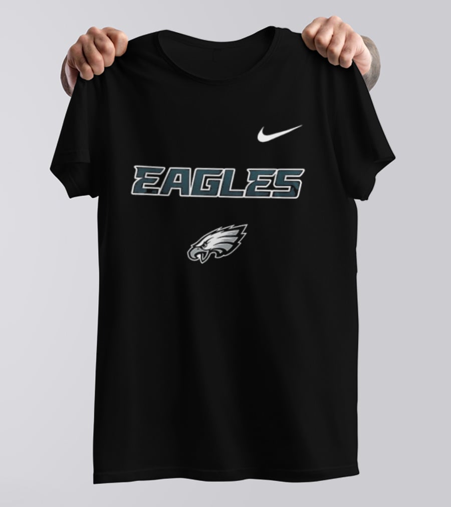 Philadelphia Eagles Skeleton Blue Colla American Proud Mechanic NFL Fan Nike Partnership T-Shirt