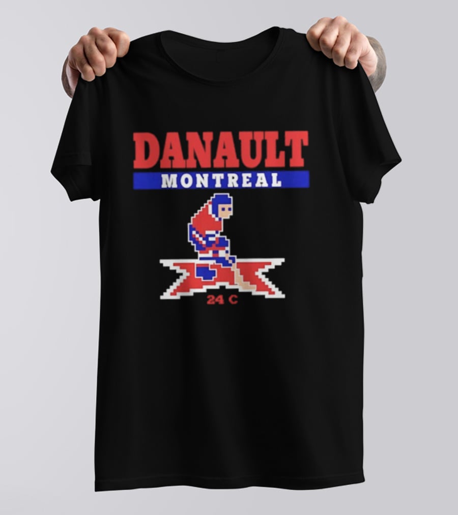 Danault Montreal Canadiens Hockey 24 C Retro Pixel T-Shirt
