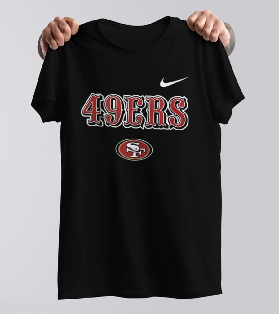 San Francisco 49ers Skeleton Blue Collar American Proud Mechanic Nike 49ers T-Shirt