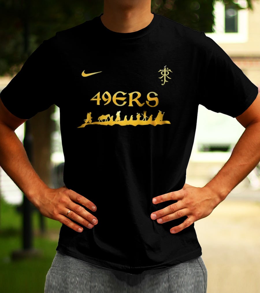 San Francisco 49ers 2 Sided Nike X The Lord Of The Rings Collaboration T-Shirt