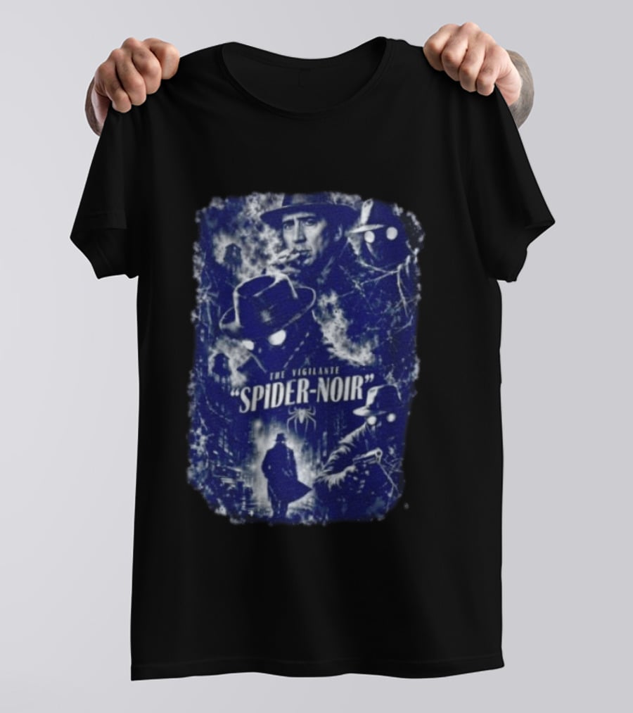 Spider Noir The Vigilante Movie Nicolas Cage Classic Film Noir T-Shirt