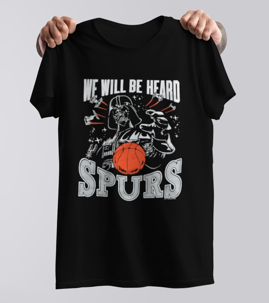 Star Wars San Antonio Spurs We Will Be Heard Dark Side Spurs T-Shirt