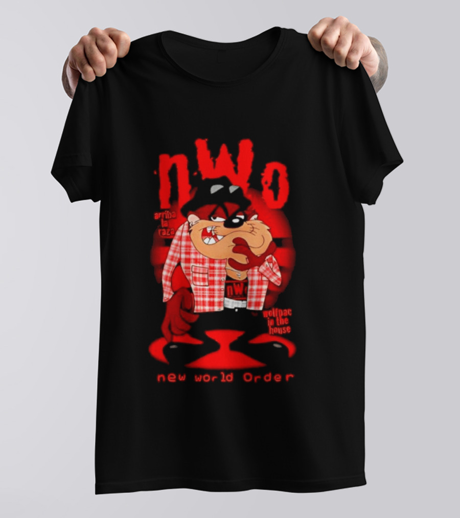 NWo Wolfpac Taz Tasmanian Devil New World Order Arriba La Raza T-Shirt