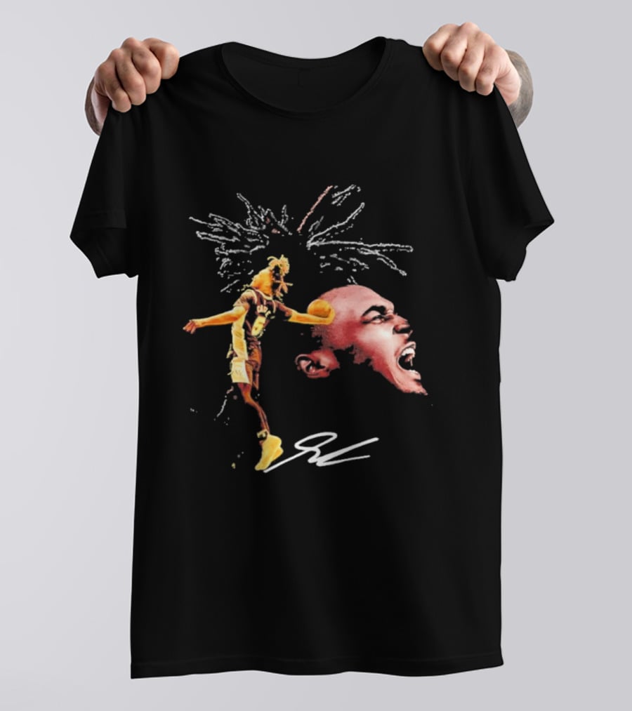 Stephon Castle San Antonio Spurs Basketball Dynamic Player Action And Iconic Expression T-Shirt