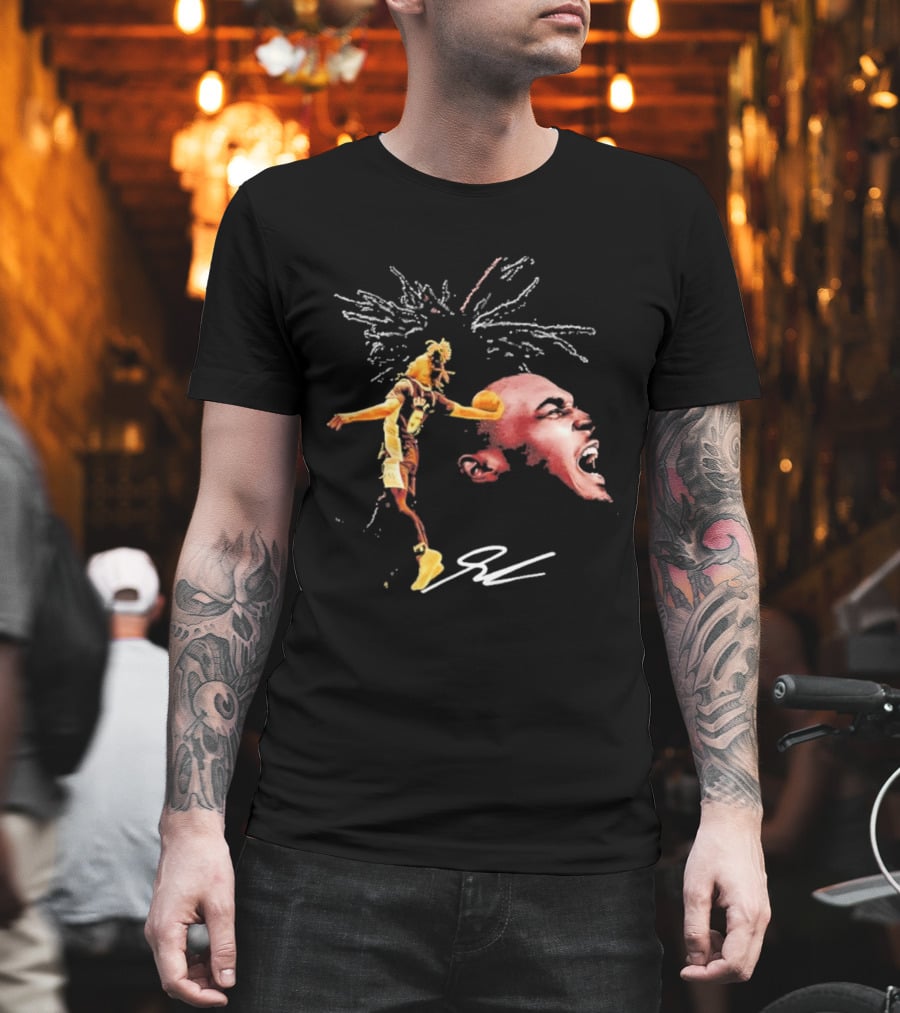 Stephon Castle San Antonio Spurs Basketball Dynamic Player Action And Iconic Expression T-Shirt