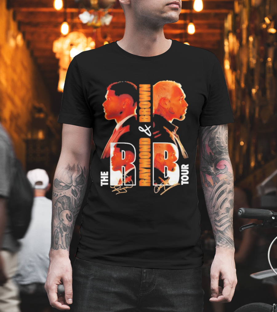 Usher Chris Brown Raymond & Brown The R B Tour Concert Signatures T-Shirt