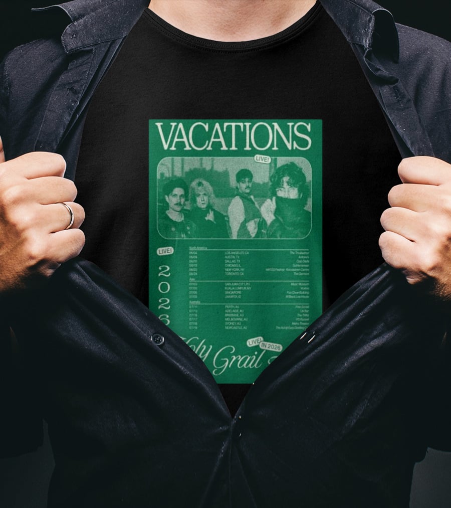 Vacations Holy Grail Tour 2026 Live Concert Locations And Dates T-Shirt