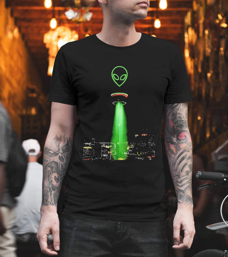 Alien Victor Wembanyama San Antonio Spurs Tower Of The Americas City Night Sky T-Shirt